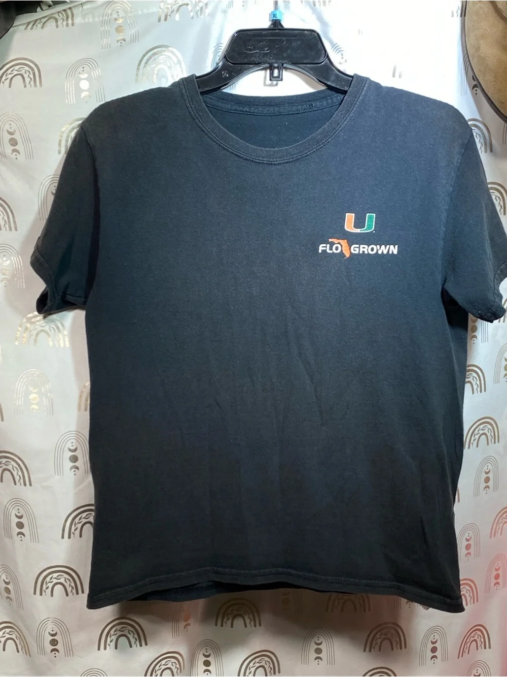 Kids Black 'Flo Grown' University U Logo Short Sleeve Tee